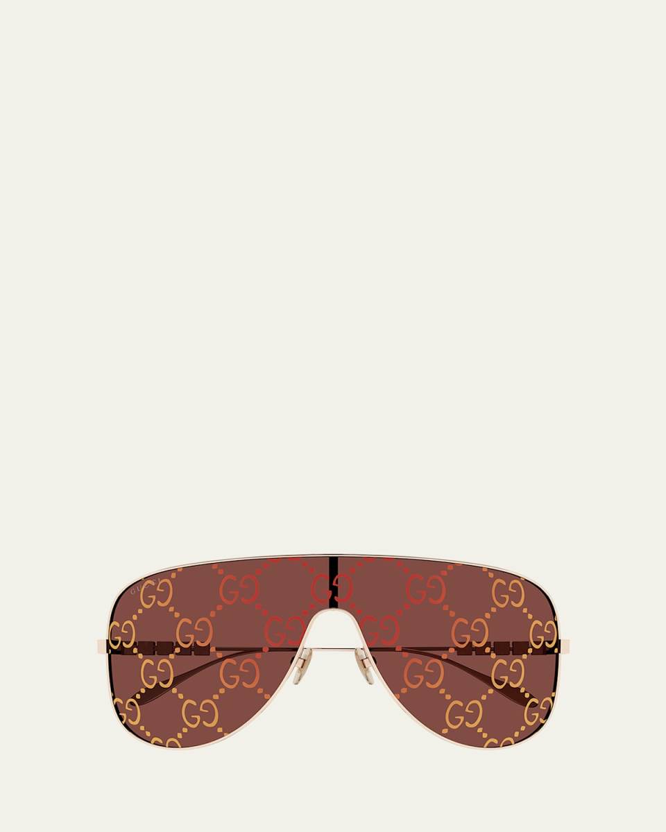 GG146S-003 Logo Lense Shield Sunglasses